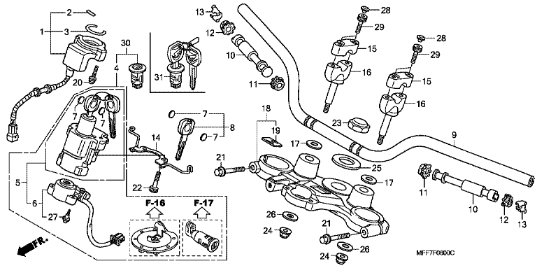 HANDLE BAR/TOP BRIDGE