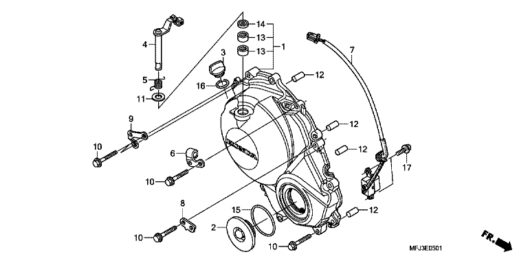 RIGHT CRANKCASE COVER (CBR600RR9,A,B/RA9,A,B)