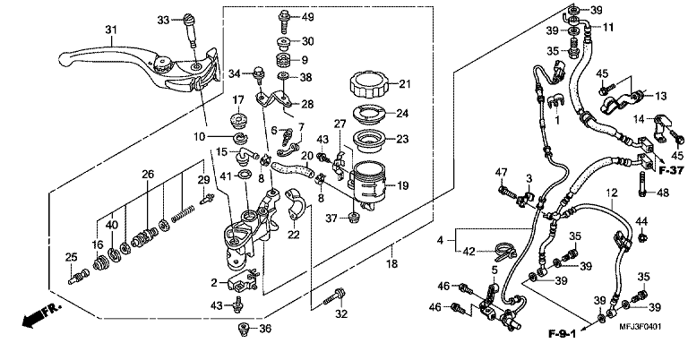 FR. BRAKE MASTER CYLINDER (CBR600RA)