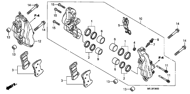 FRONT BRAKE CALIPER (CBR600RR7/8)