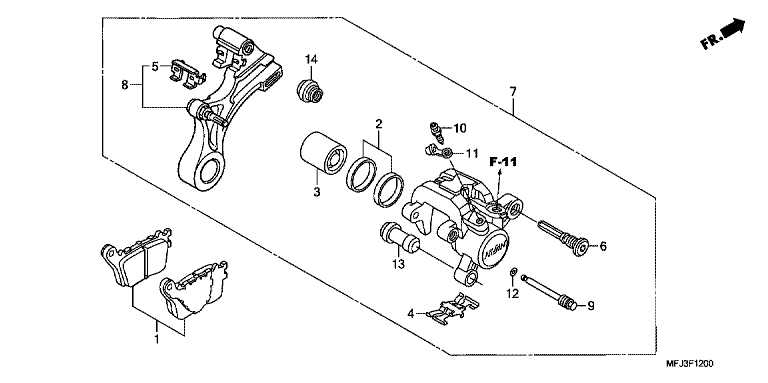 REAR BRAKE CALIPER (CBR600RR)