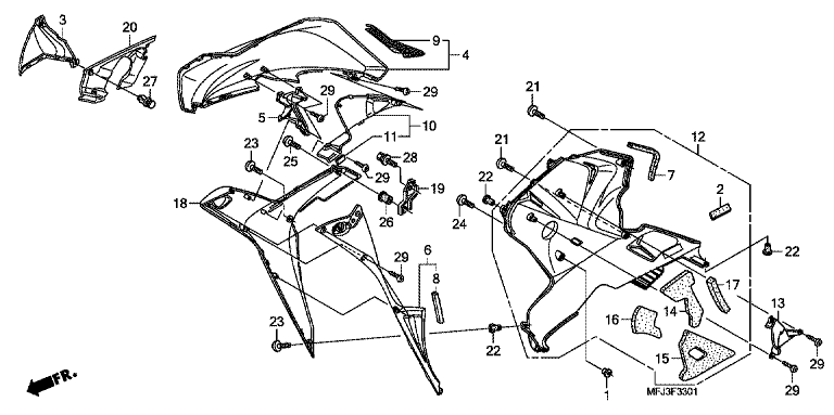 LOWER COWL (R.) (CBR600RR9,A,B/RA9,A,B)