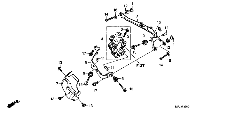 FRONT POWER UNIT (CBR600RA)