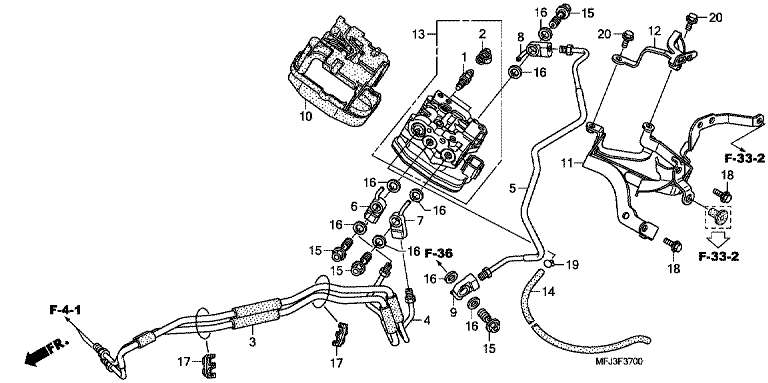 FRONT VALVE UNIT (CBR600RA)