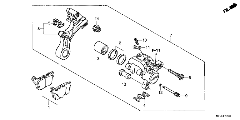 REAR BRAKE CALIPER (CBR600RR)