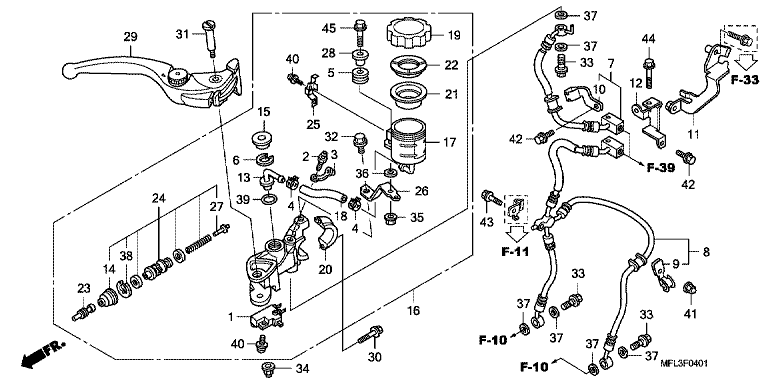 FR. BRAKE MASTER CYLINDER (CBR1000RA)