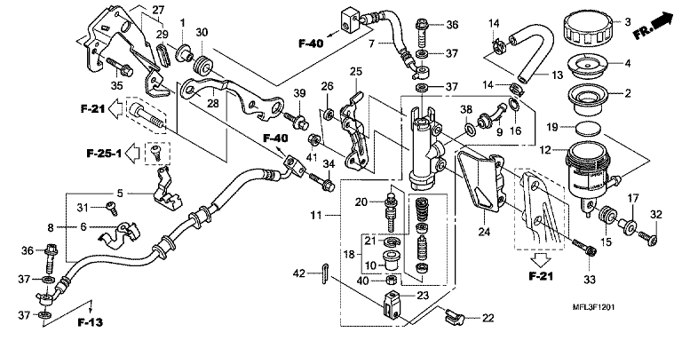REAR BRAKE MASTERCYLINDER (CBR1000RA)