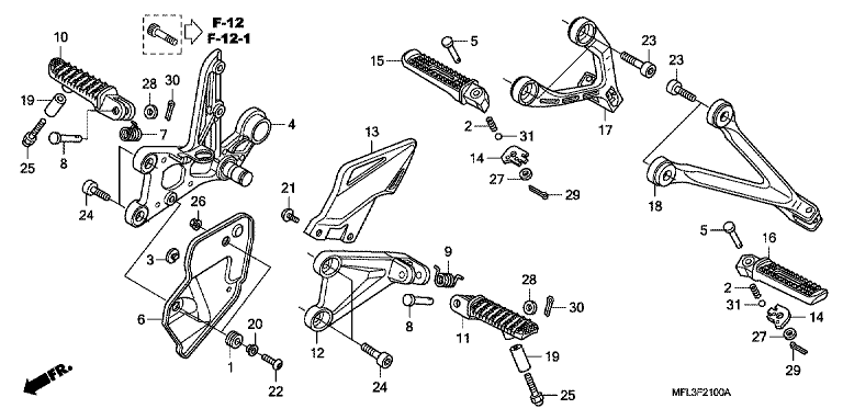 FOOTPEG/FOOTREST