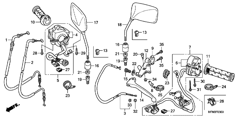 HANDLE LEVER/SWITCH/CABLE