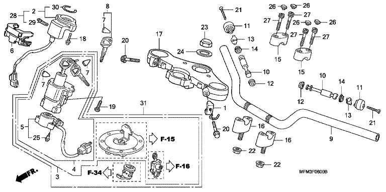 HANDLE BAR/TOP BRIDGE
