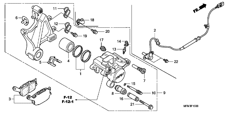 REAR BRAKE CALIPER