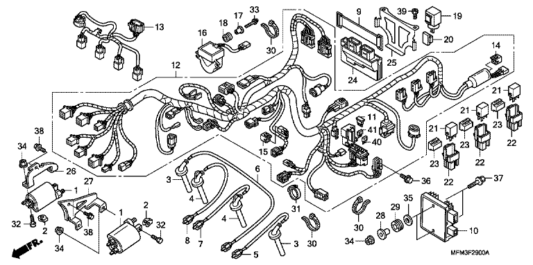 WIRE HARNESS (CB400)