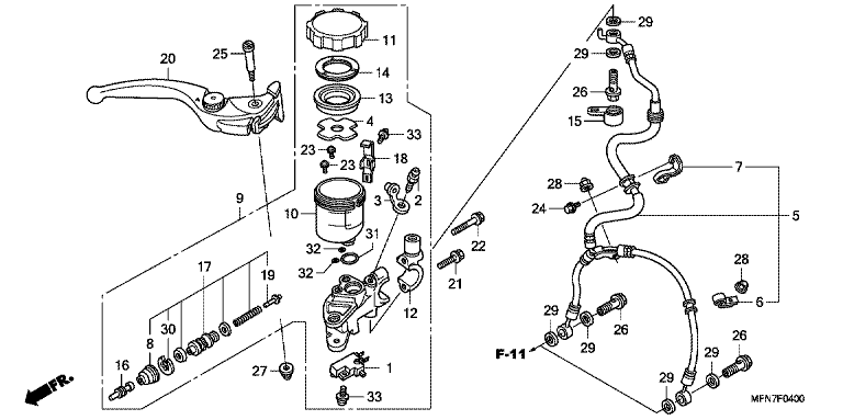 FR. BRAKE MASTER CYLINDER (CB1000R)