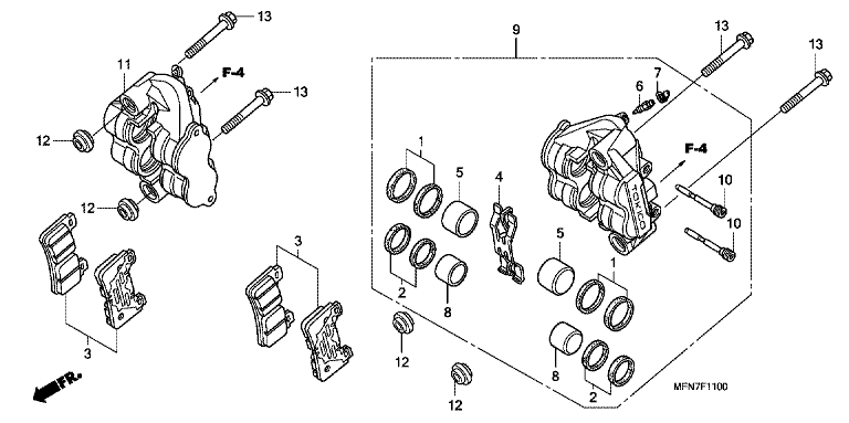 FRONT BRAKE CALIPER (CB1000R)