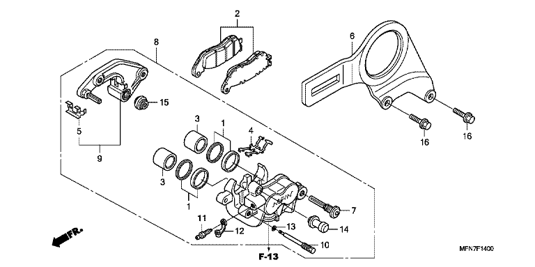 REAR BRAKE CALIPER (CB1000R)