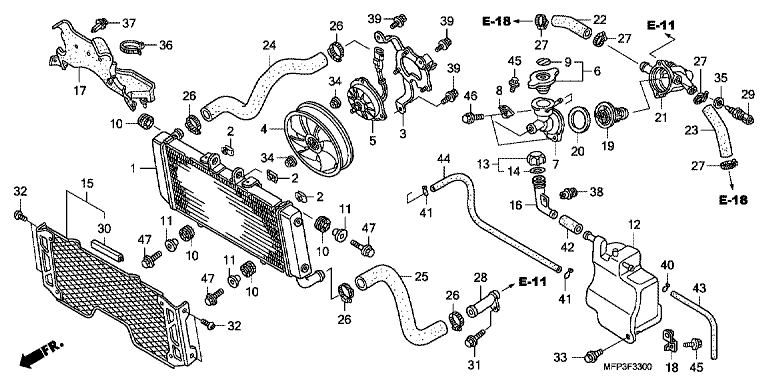 RADIATOR (CB1300/CB1300S)
