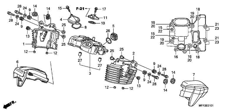 REAR CYLINDER HEAD COVER