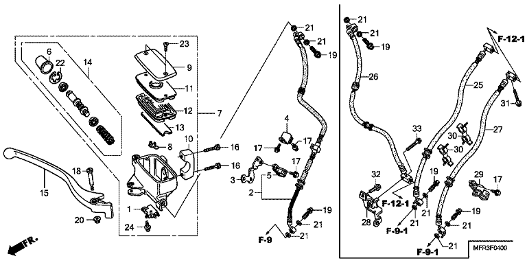 FRONT BRAKE MASTER CYLINDER