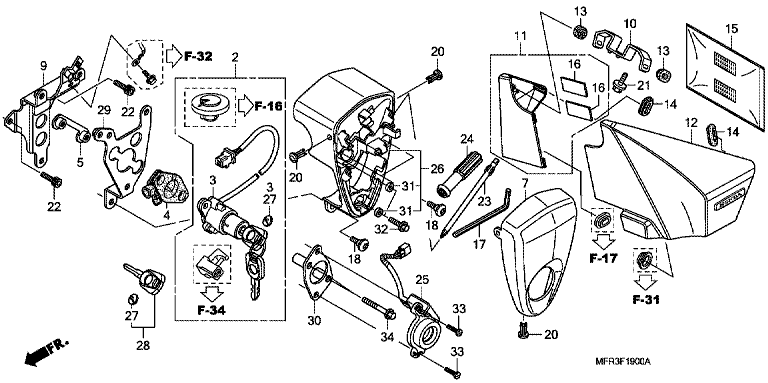 SIDE COVER/TOOLS/COMBINATION SWITCH