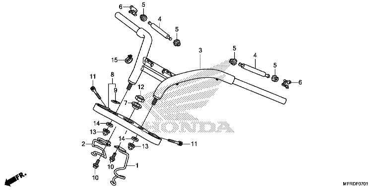 HANDLE BAR/TOP BRIDGE (VT1300CXA)