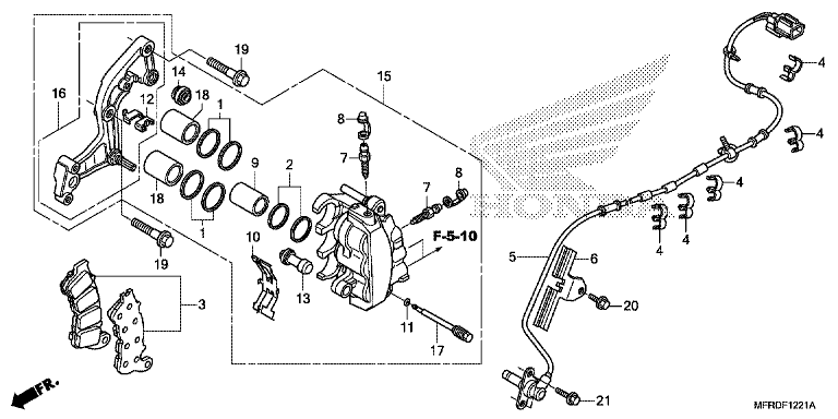 FRONT BRAKE CALIPER (VT1300CXA)
