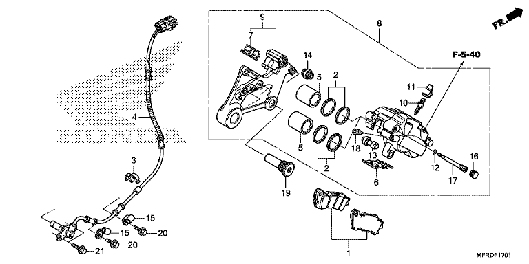 REAR BRAKE CALIPER (VT1300CXA)