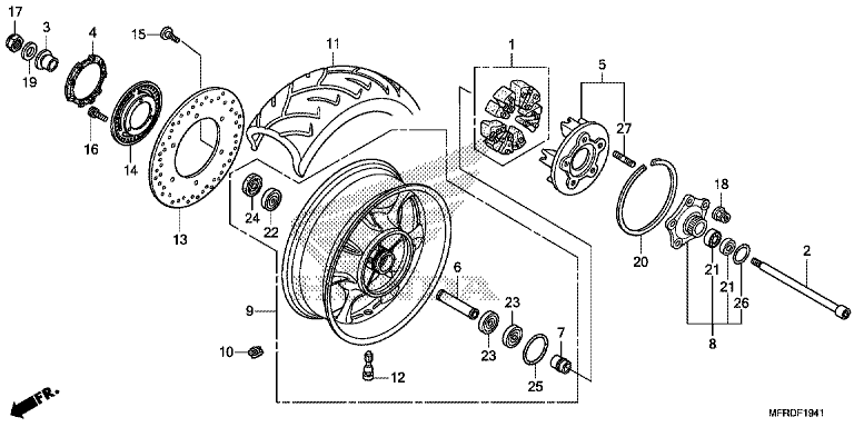 REAR WHEEL (VT1300CXA)