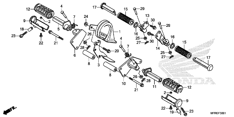FOOTPEG/FOOTREST (VT1300CXA)