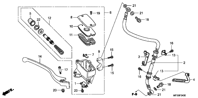 FRONT BRAKE MASTERCYLINDER