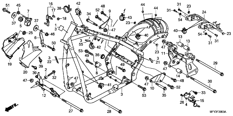 FRAME BODY (VT1300CR/CRA)