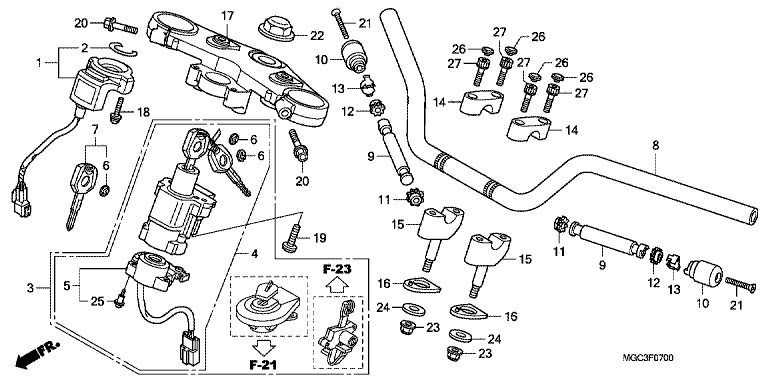 HANDLE BAR/TOP BRIDGE