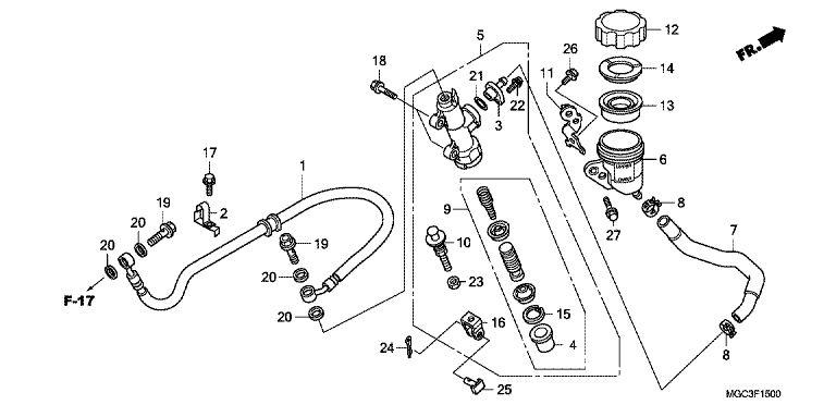 RR. BRAKE MASTER CYLINDER (CB1100)