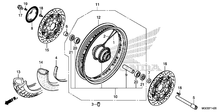 FRONT WHEEL (SPOKE)
