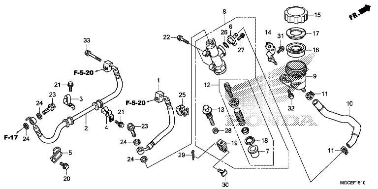 RR. BRAKE MASTER CYLINDER (CB1100A/SA/SAD)