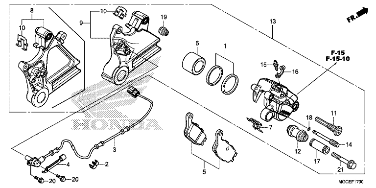 REAR BRAKE CALIPER