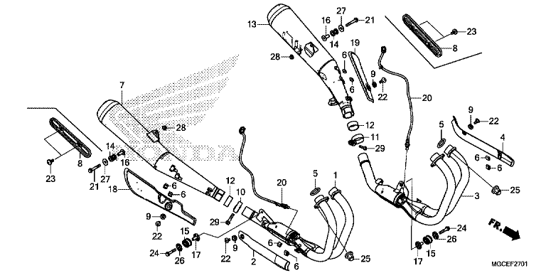 EXHAUST MUFFLER (CB1100SA/SAD)
