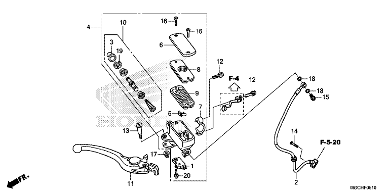 FR. BRAKE MASTER CYLINDER