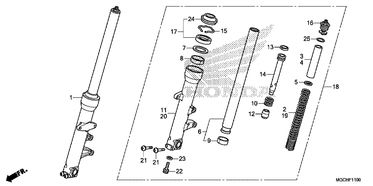 FRONT FORK (CB1100CA/CAD/TA/TAD)