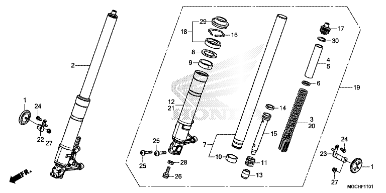 FRONT FORK (CB1100NA/NAD)