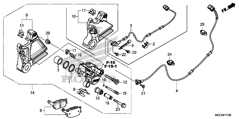 REAR BRAKE CALIPER (CB1100CA/CAD/TA/TAD)