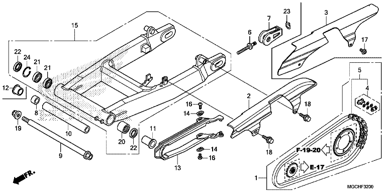 SWINGARM (CB1100CA/CAD/TA/TAD)