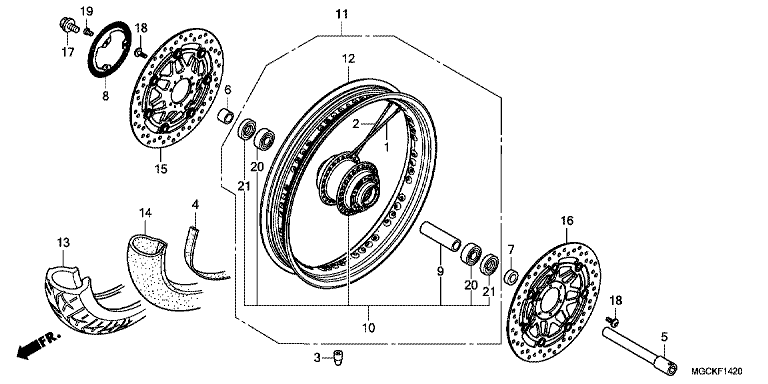FRONT WHEEL (SPOKE)