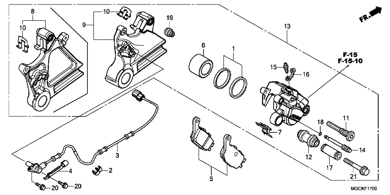 REAR BRAKE CALIPER