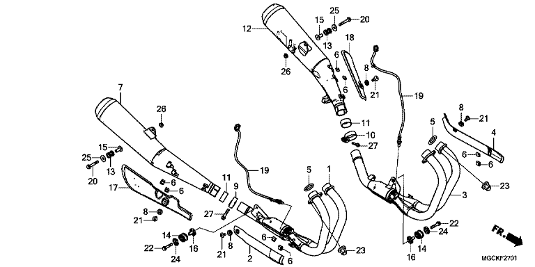 EXHAUST MUFFLER (CB1100S/SA/SAD)