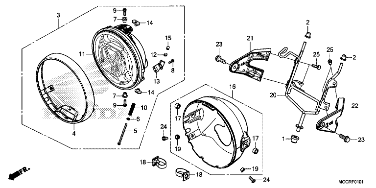 HEADLIGHT (CB1100CA/CAD/NA/NAD)