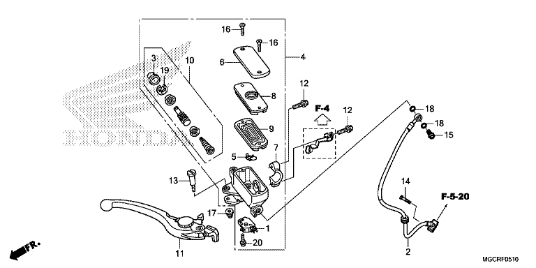 FR. BRAKE MASTER CYLINDER