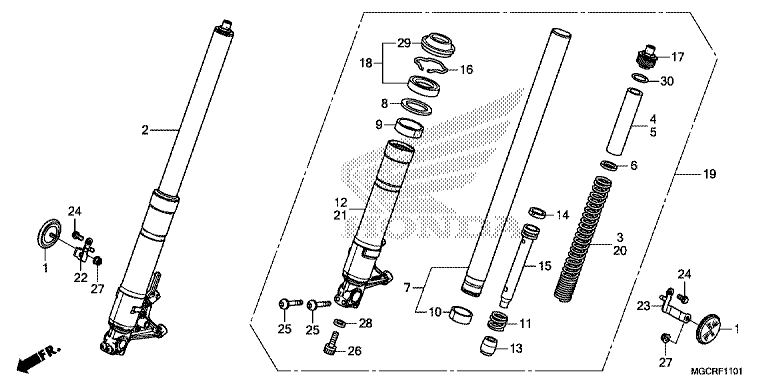 FRONT FORK (CB1100NA/NAD)