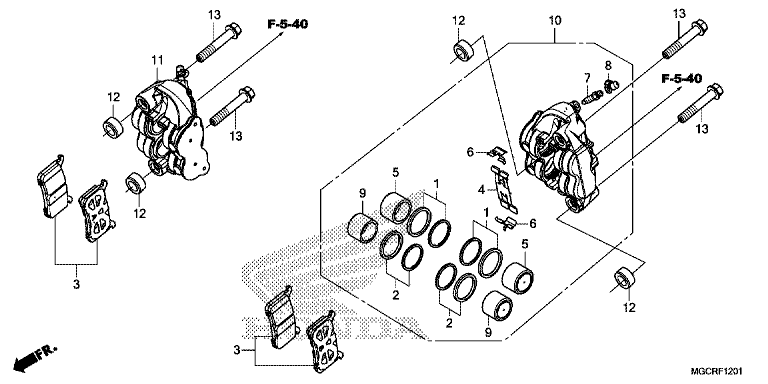 FRONT BRAKE CALIPER (CB1100NA/NAD)