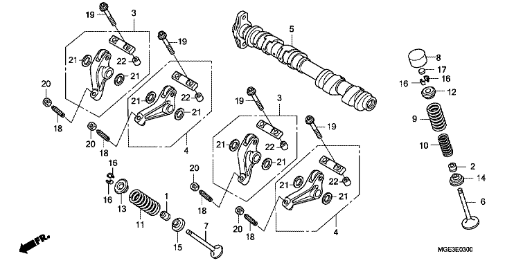 CAMSHAFT/VALVE (FRONT)
