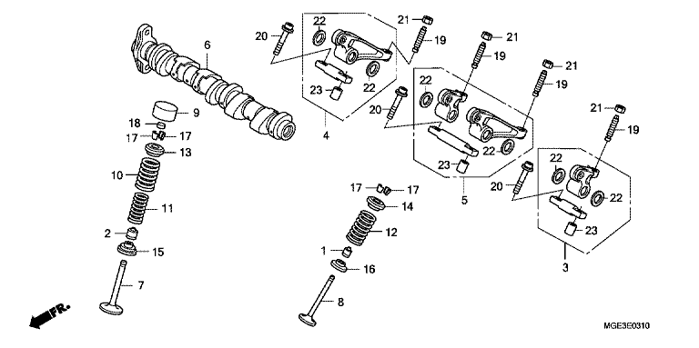 CAMSHAFT/VALVE (REAR)